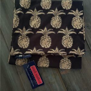 NWT Simply Southern Collection Infinity Scarf Black Gold Pineapple Summer Wrap